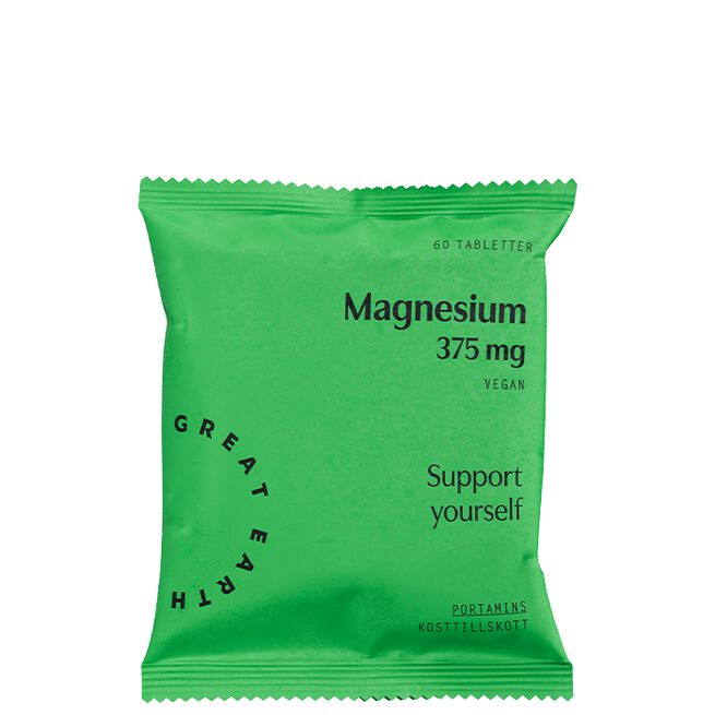 Magnesium 375 mg Refill 60 tabletter från Great Earth – tabletter