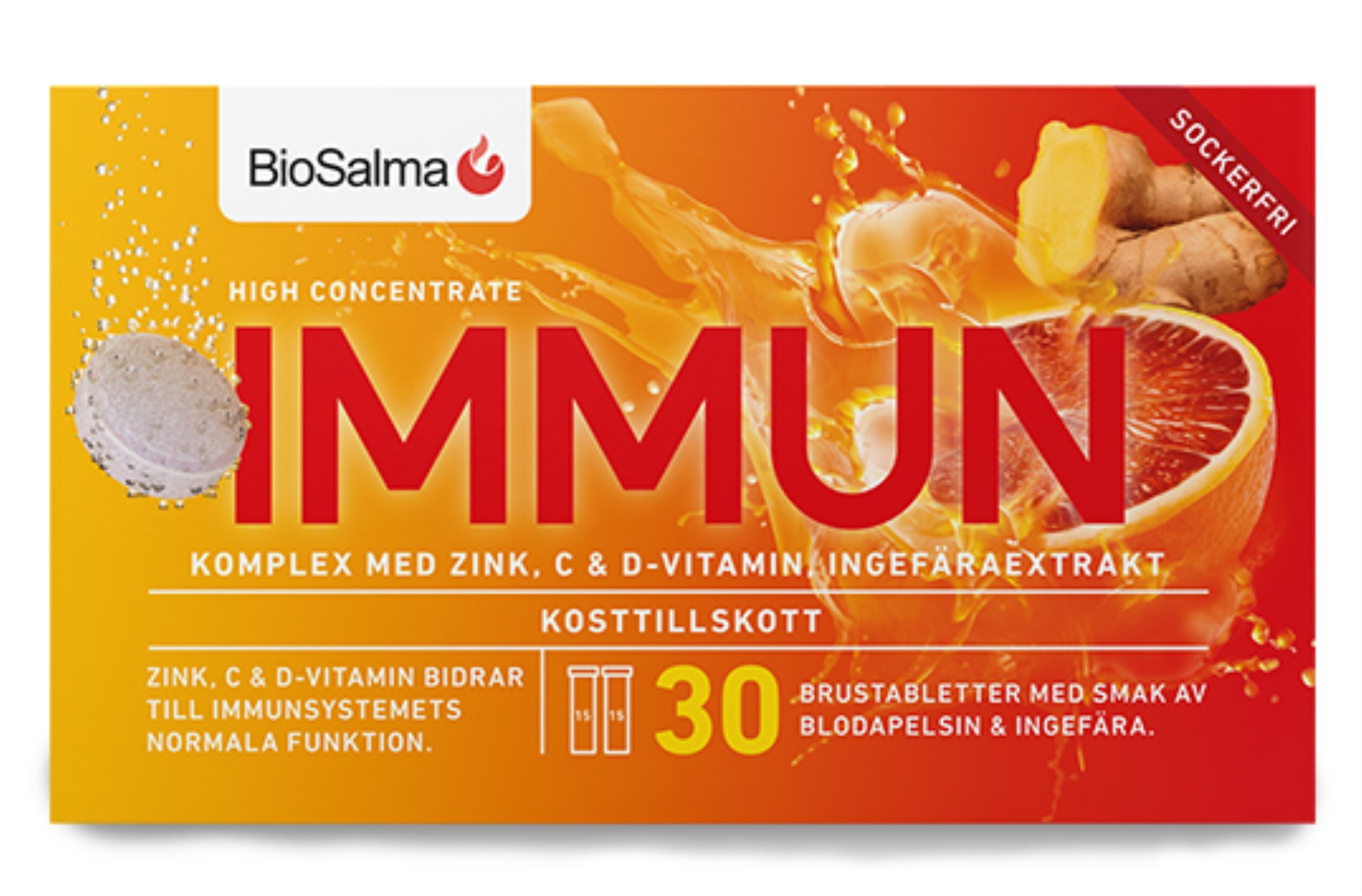 BioSalma Immun C+D-vitamin Zink från BioSalma – tabletter