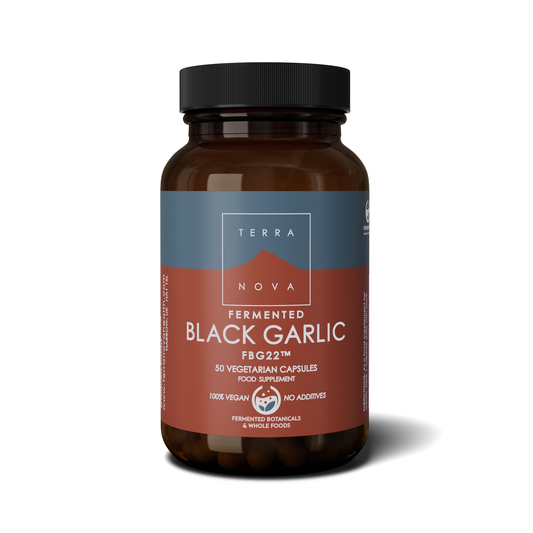 Fermented Black Garlic 300mg FBG-22 50 kapslar från Terranova – kapslar