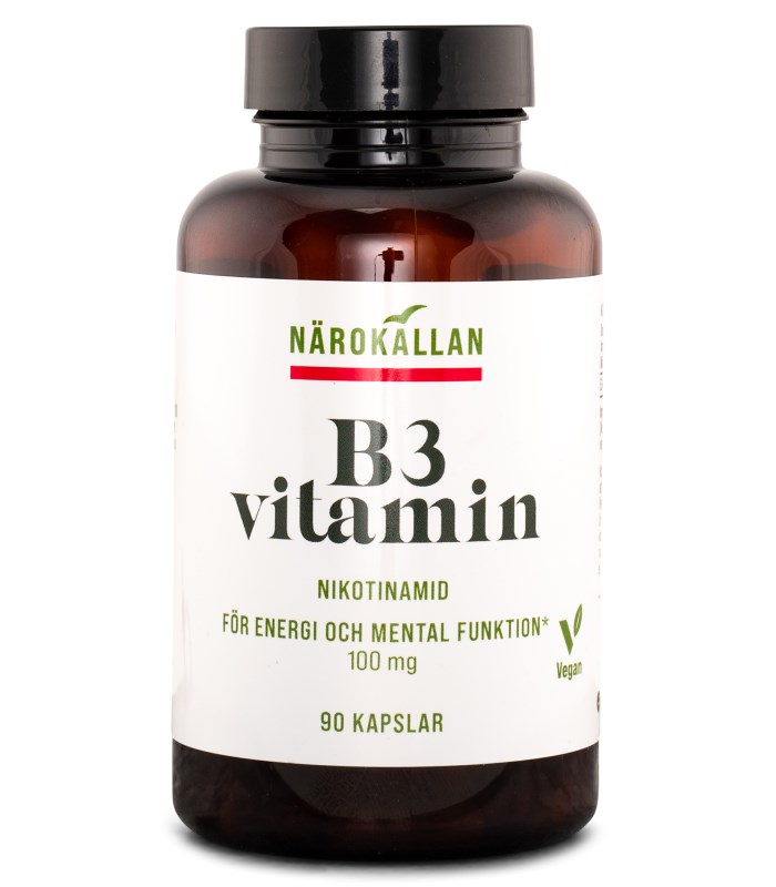 Närokällan B3 Nikotinamid 100 mg från Närokällan – kapslar