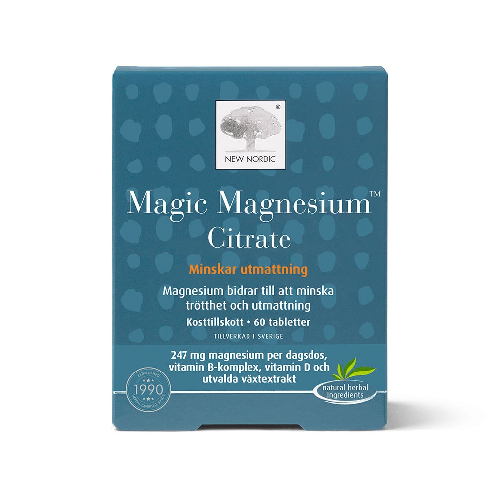 Magic Magnesium Citrate 60 tabletter från New Nordic – tabletter