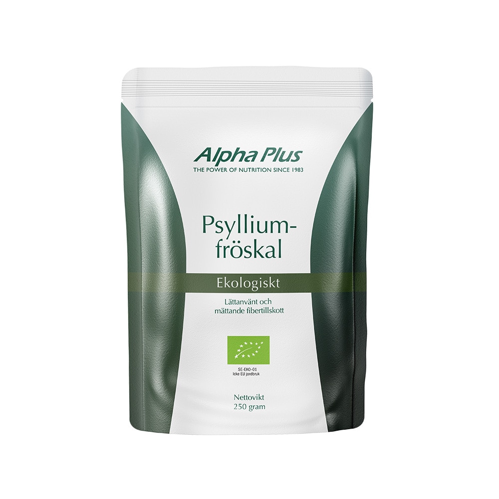 Psylliumfröskal 250g SE-EKO-01 från Alpha Plus – pulver