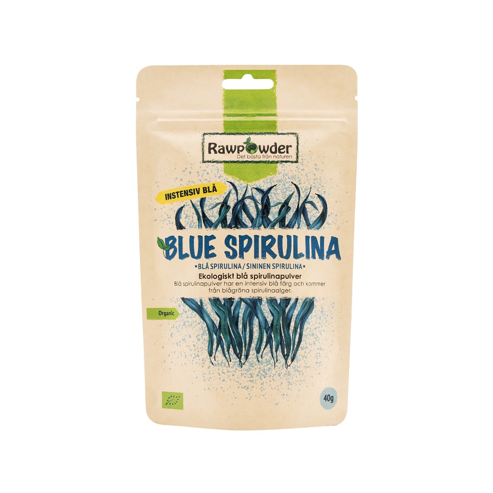 Blå Spirulina Pulver 40g från Rawpowder – pulver