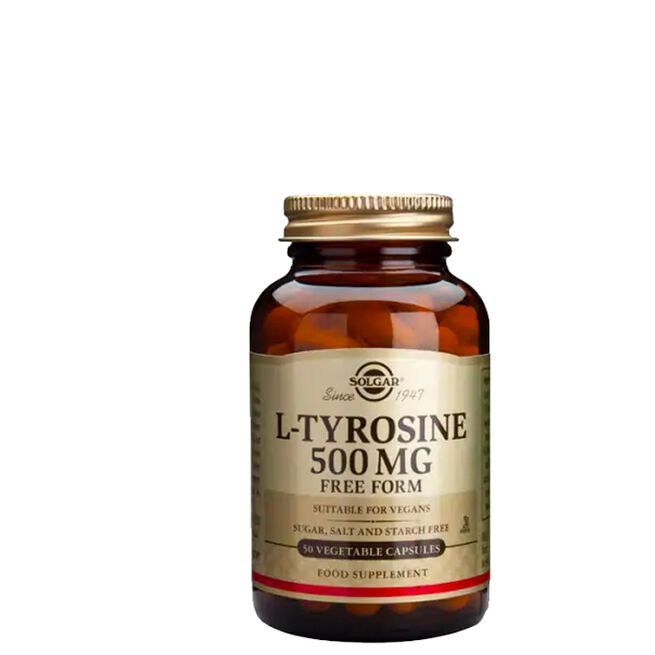 L-Tyrosine 500 mg 50 kapslar från Solgar – kapslar