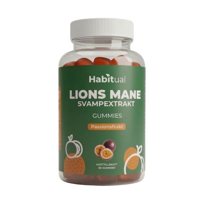 Lion's Mane Gummies 60st (Passionsfrukt) från Habitual – bar