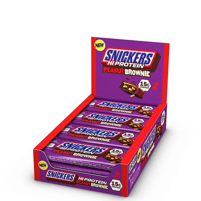 12 x Snickers High Protein Bar 50 g Peanut Brownie från Mars – bar