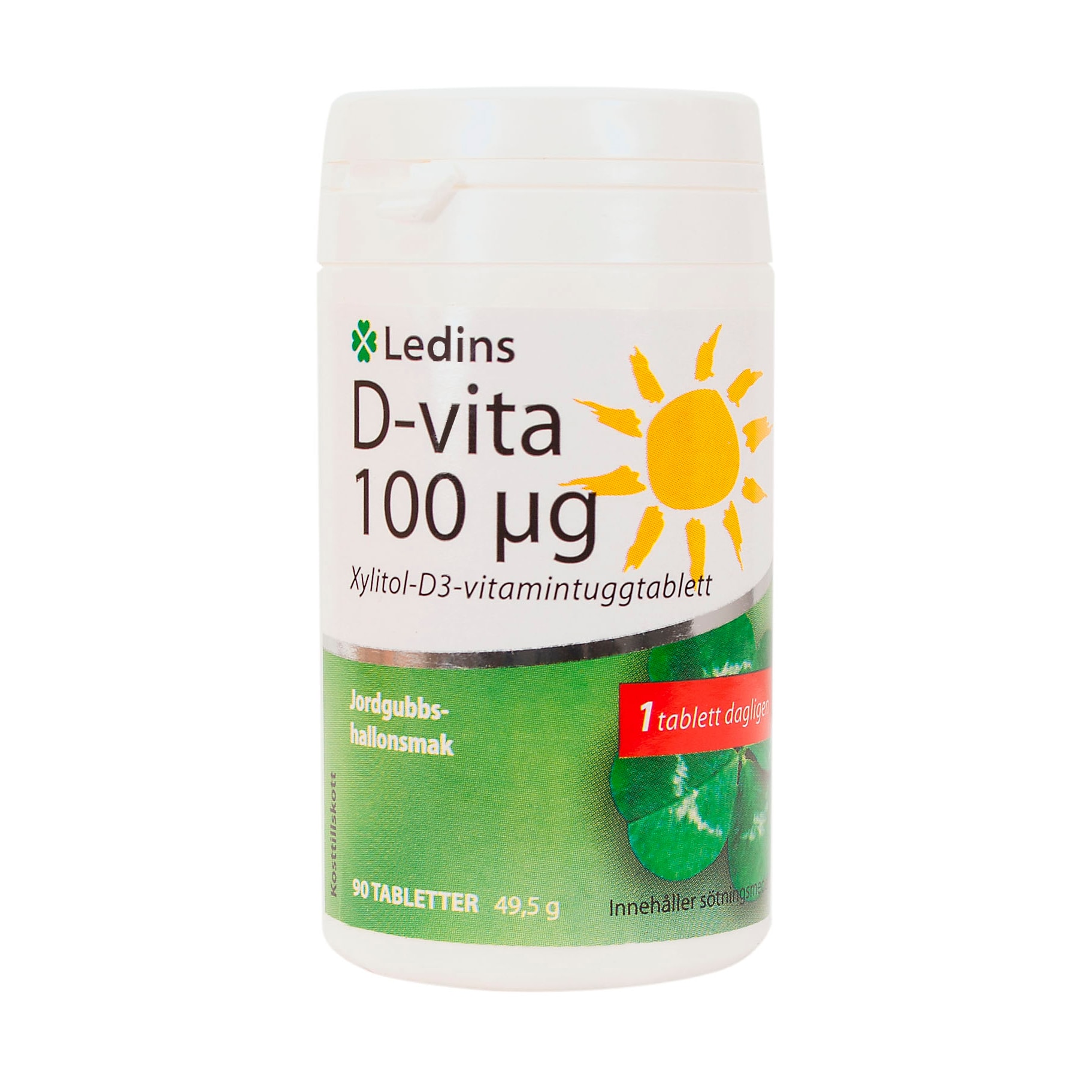 D-Vitamin 100 µg 90 tabletter från Ledins – tabletter