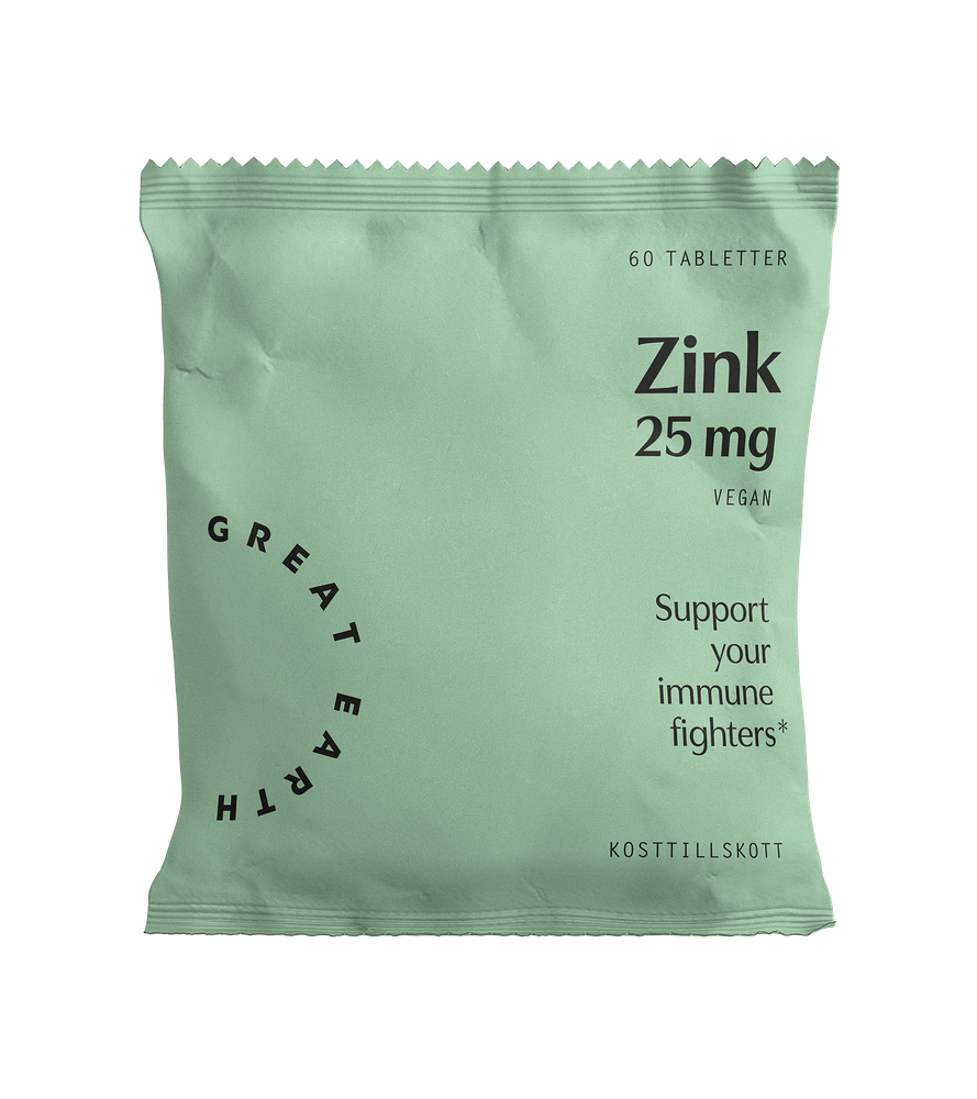 Zink 25 mg Tablett från Great Earth – tabletter