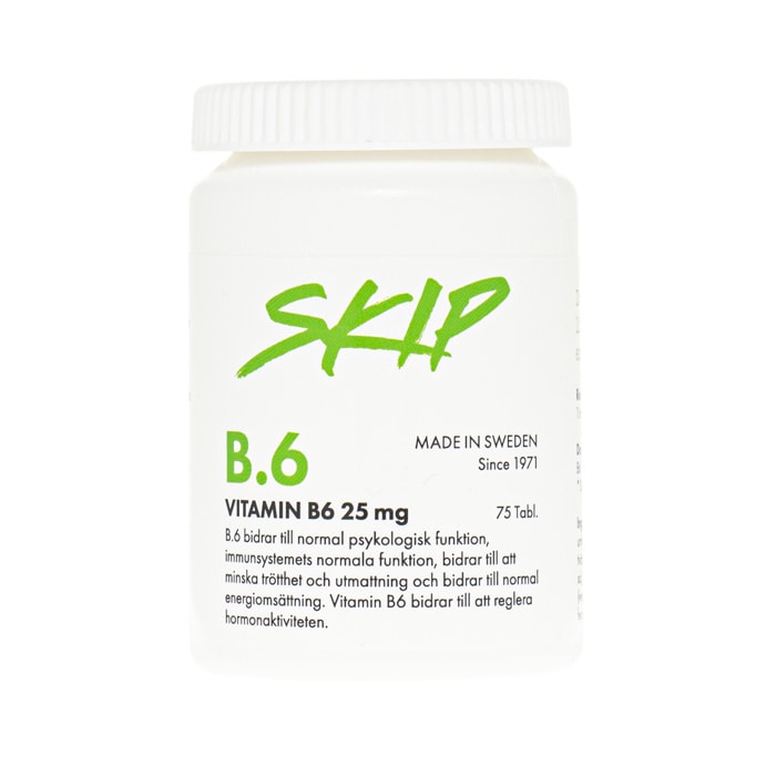 Vitamin B.6 25mg 75 tabletter från Skip Nutrition – tabletter