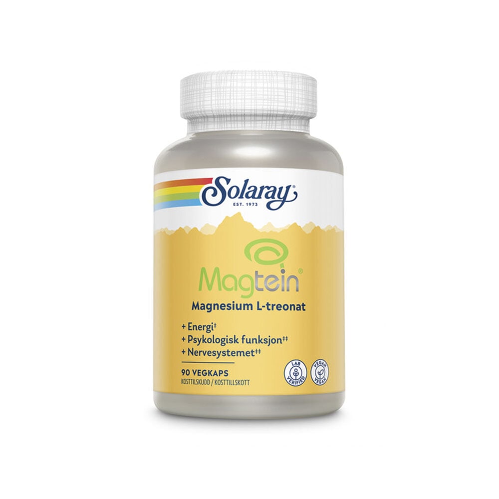 Magnesium L-treonat, 90 kpsl från Solaray – kapslar