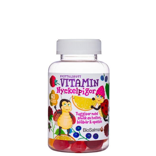 Nyckelpiga Multivitamin 60 st tuggtabletter från BioSalma – tabletter
