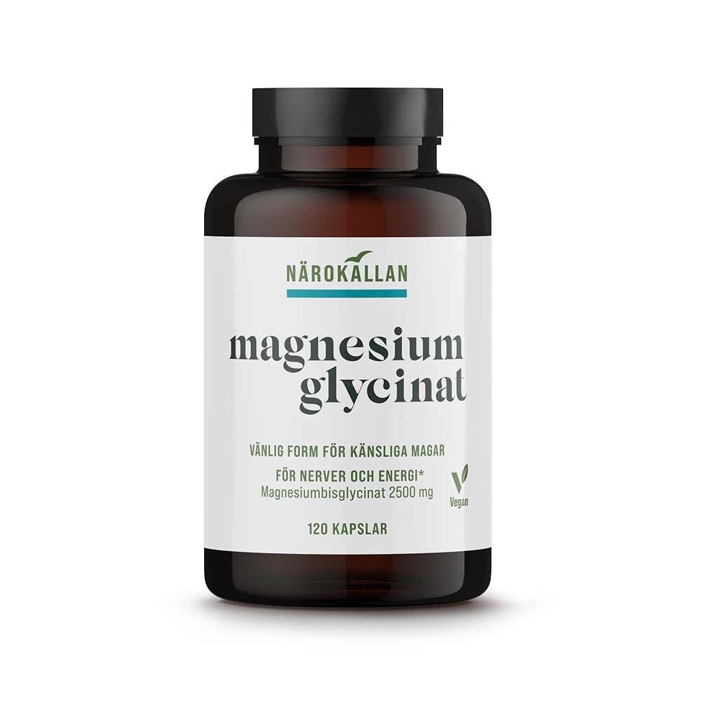 Magnesiumglycinat 120 kapslar från Närokällan – kapslar