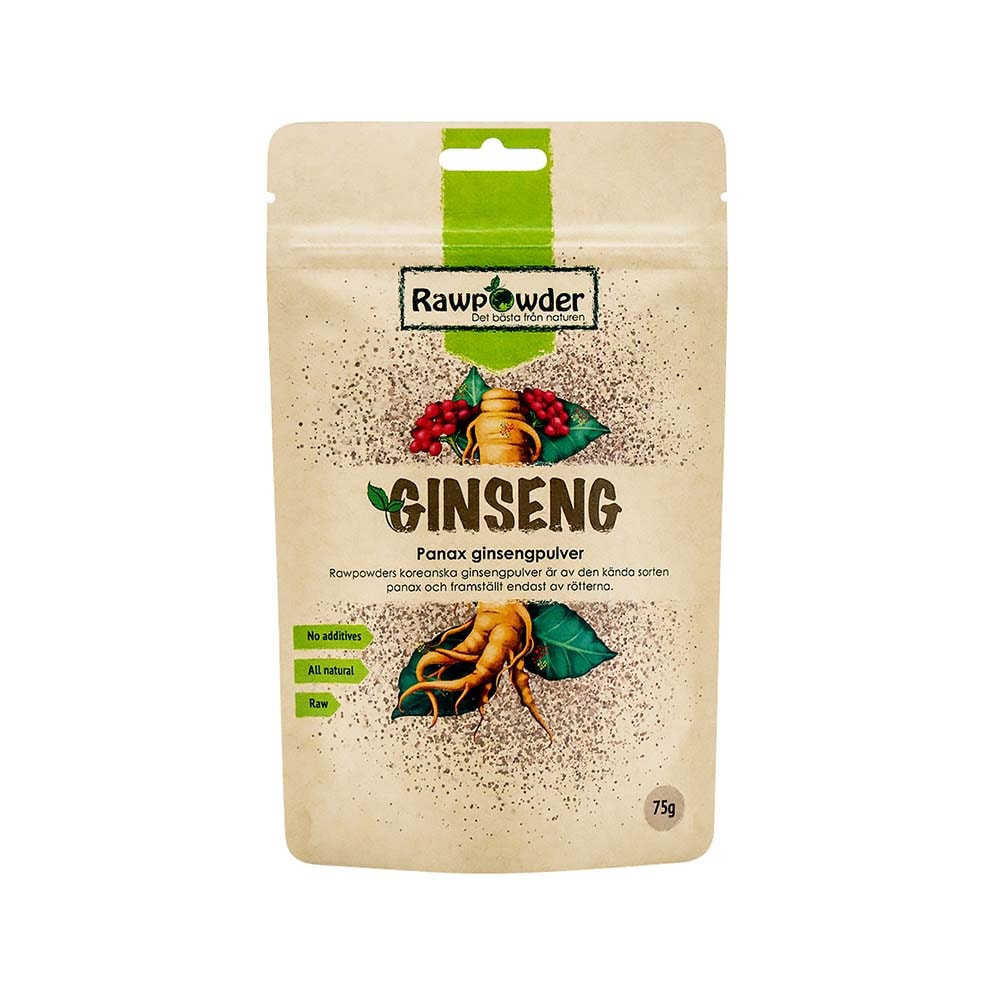 Ginseng pulver Panax 75g från Rawpowder – pulver