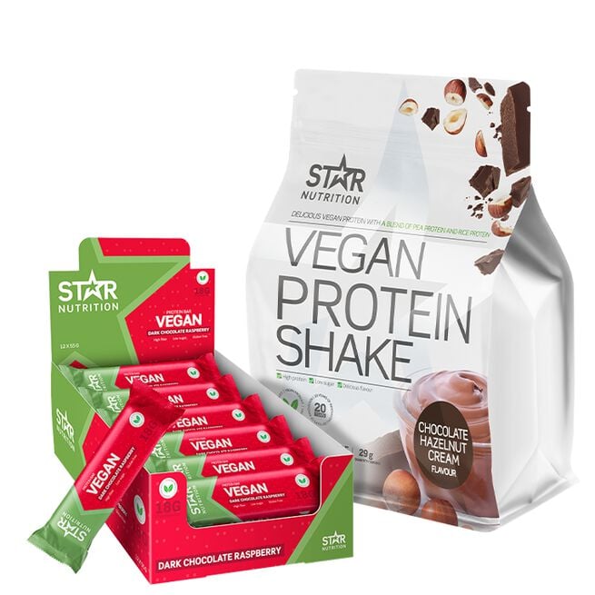 Veganskt Proteinpulver + Veganska Proteinbars från Star Nutrition – pulver