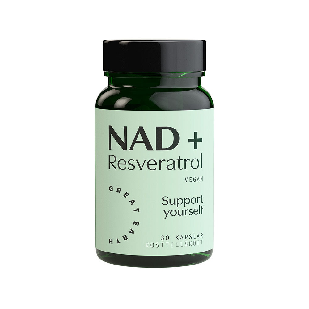 NAD+ Resveratrol 30 kapslar från Great Earth – kapslar