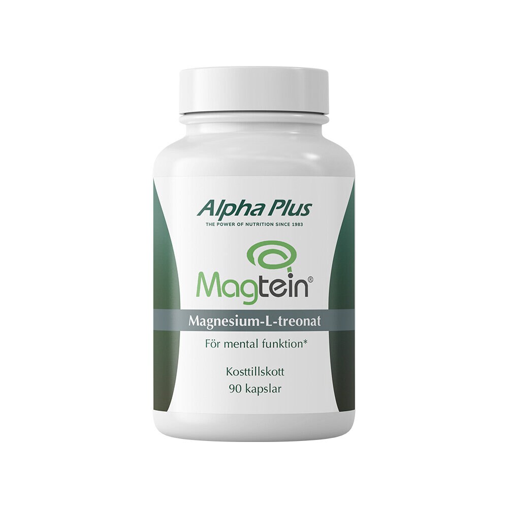 Magtein® Magnesium L-treonat 90 kap från Alpha Plus – kapslar