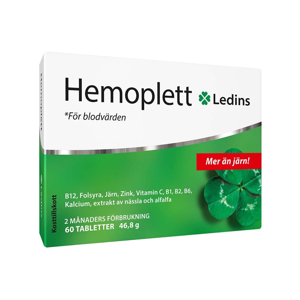 Hemoplett 60 tabletter från Ledins – tabletter