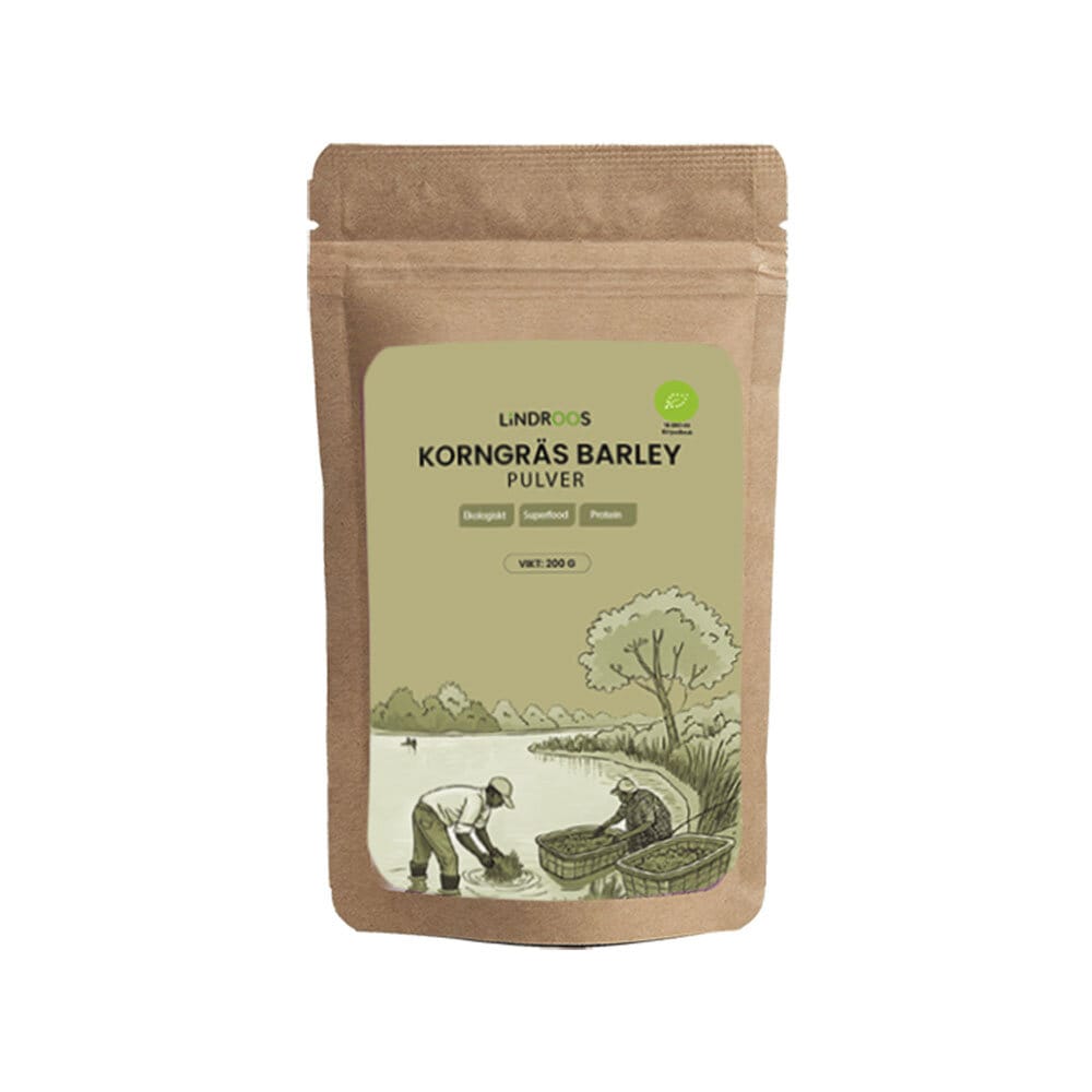 Korngräspulver Barley 200g från Lindroos – pulver