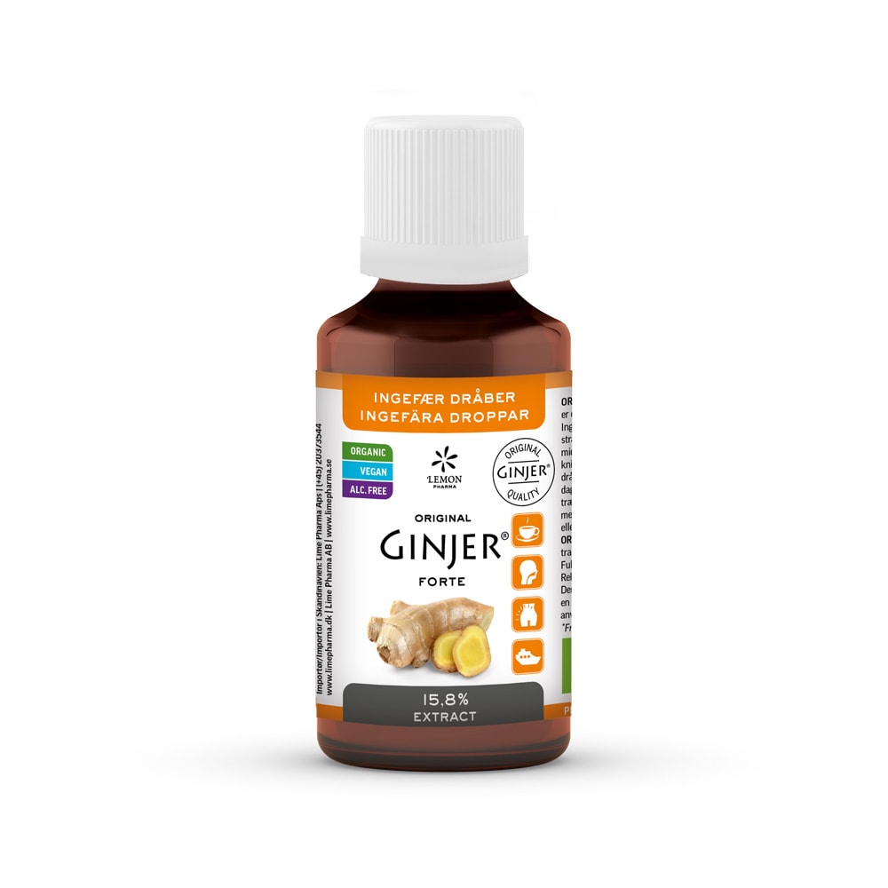 Droppar Ingefära FORTE 50ml från Ginjer – vätskor