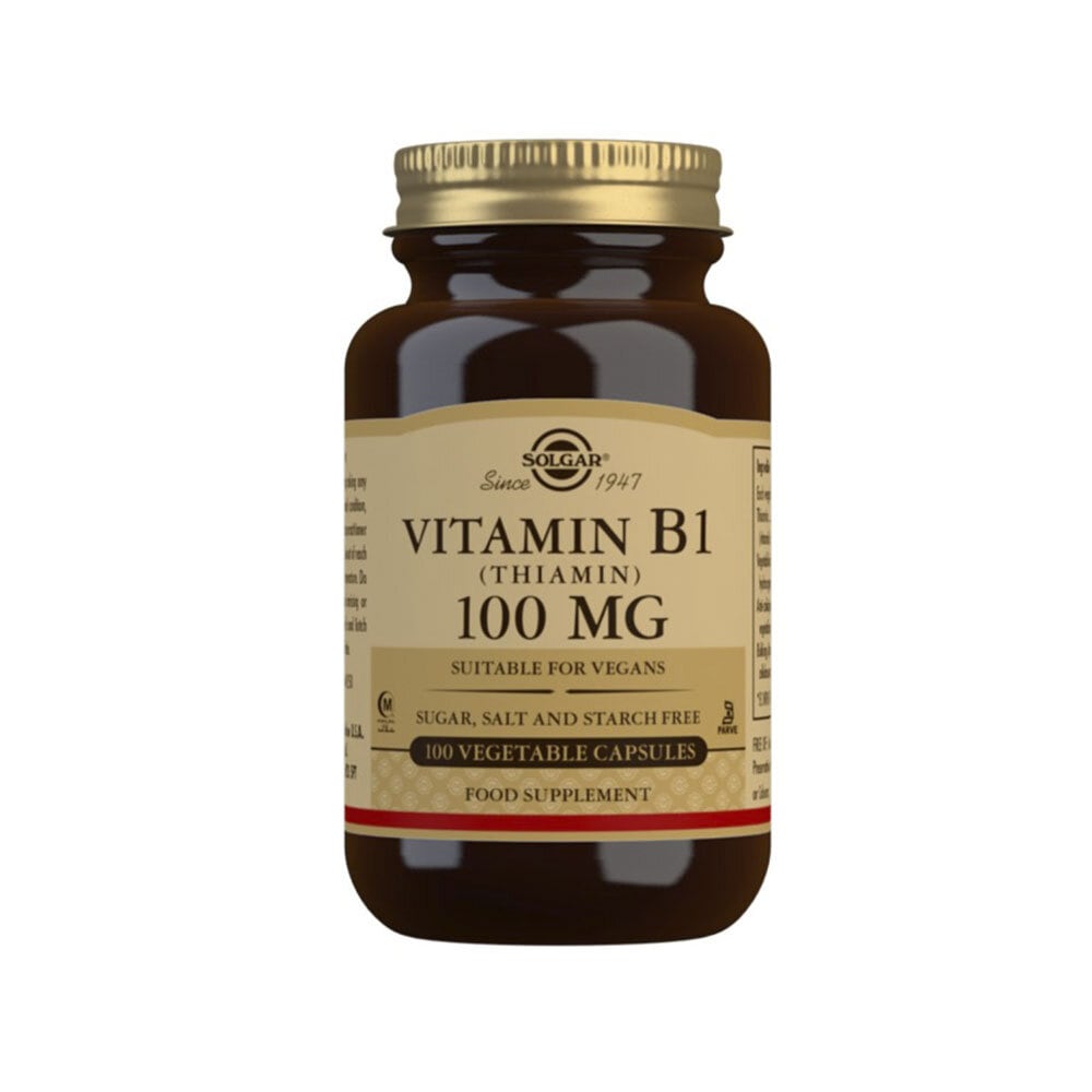 Vitamin B1 100 mg 100 kapslar från Solgar – kapslar