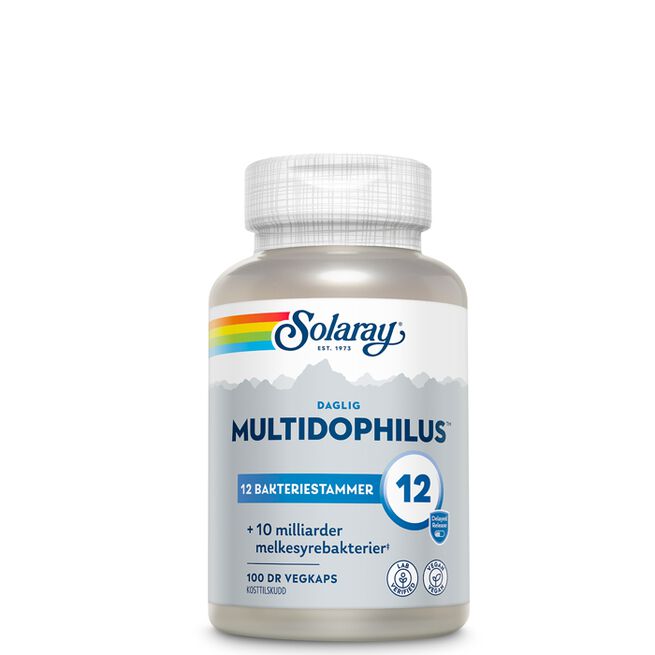 Multidophilus 12 100 kapslar från Solaray – kapslar