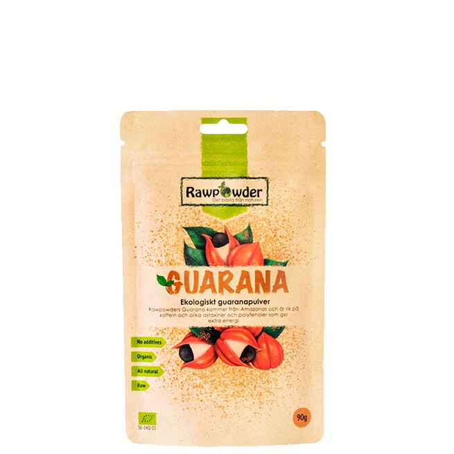 Ekologiskt Guaranapulver 90 g från Rawpowder – pulver