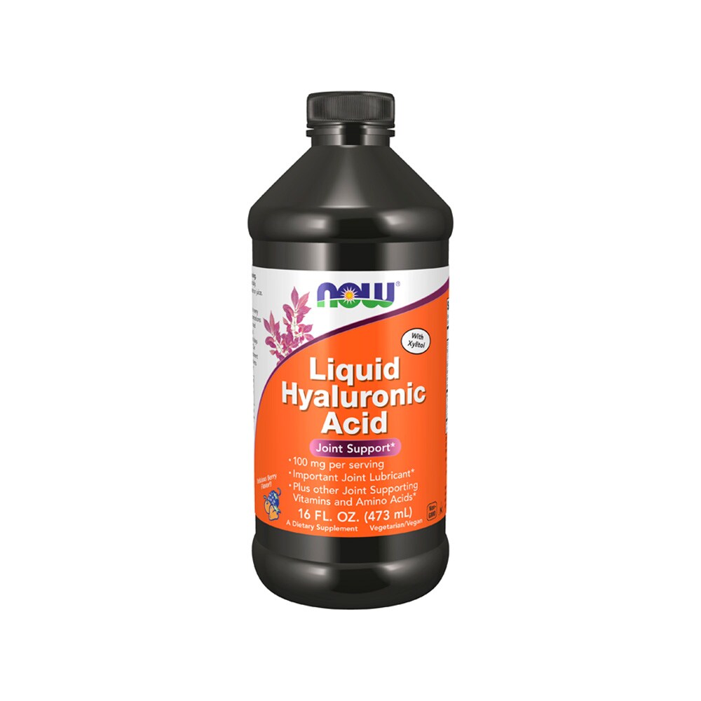 Hyaluronic Acid 100 mg Liquid 473ml från Now – vätskor
