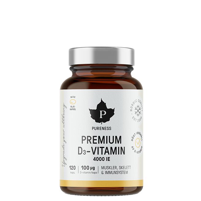 Premium D-Vitamin 120 kapslar från Pureness – kapslar