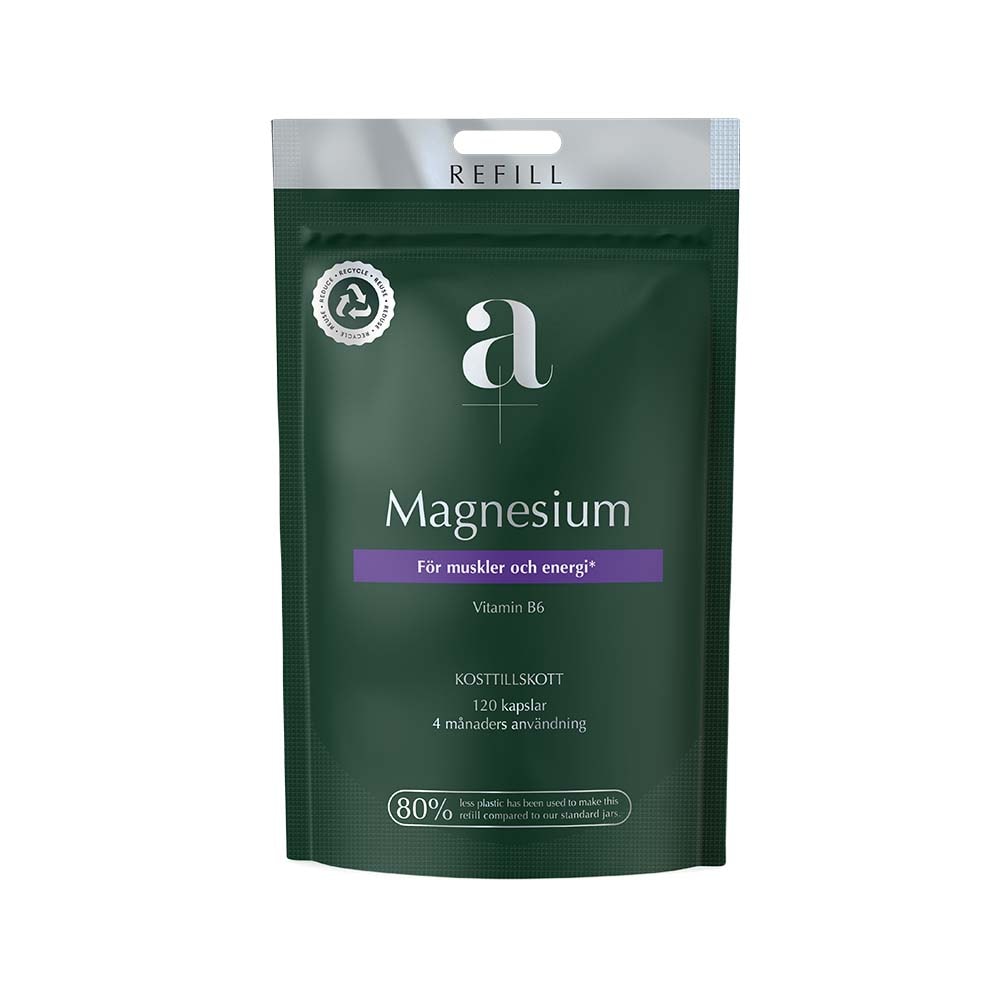 Magnesium 120 kapslar 350mg Refill från A+ – kapslar