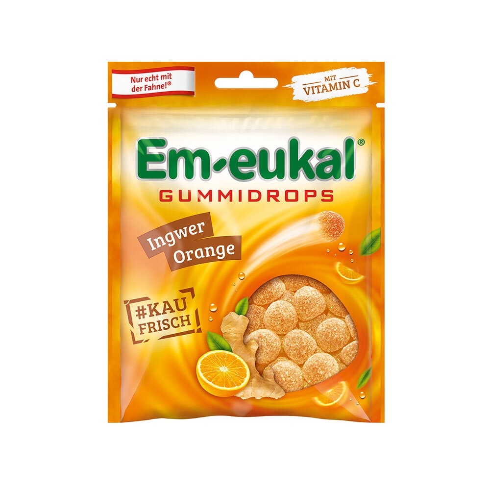 Gummidrops Ingefära Apelsin 90g från Em-eukal – bar