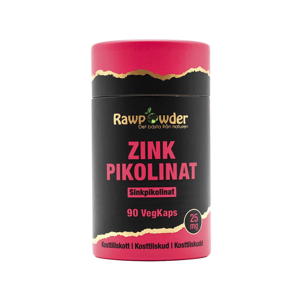 Zink Pikolinat 25mg 90 vegetabiliska kapslar från Rawpowder – kapslar