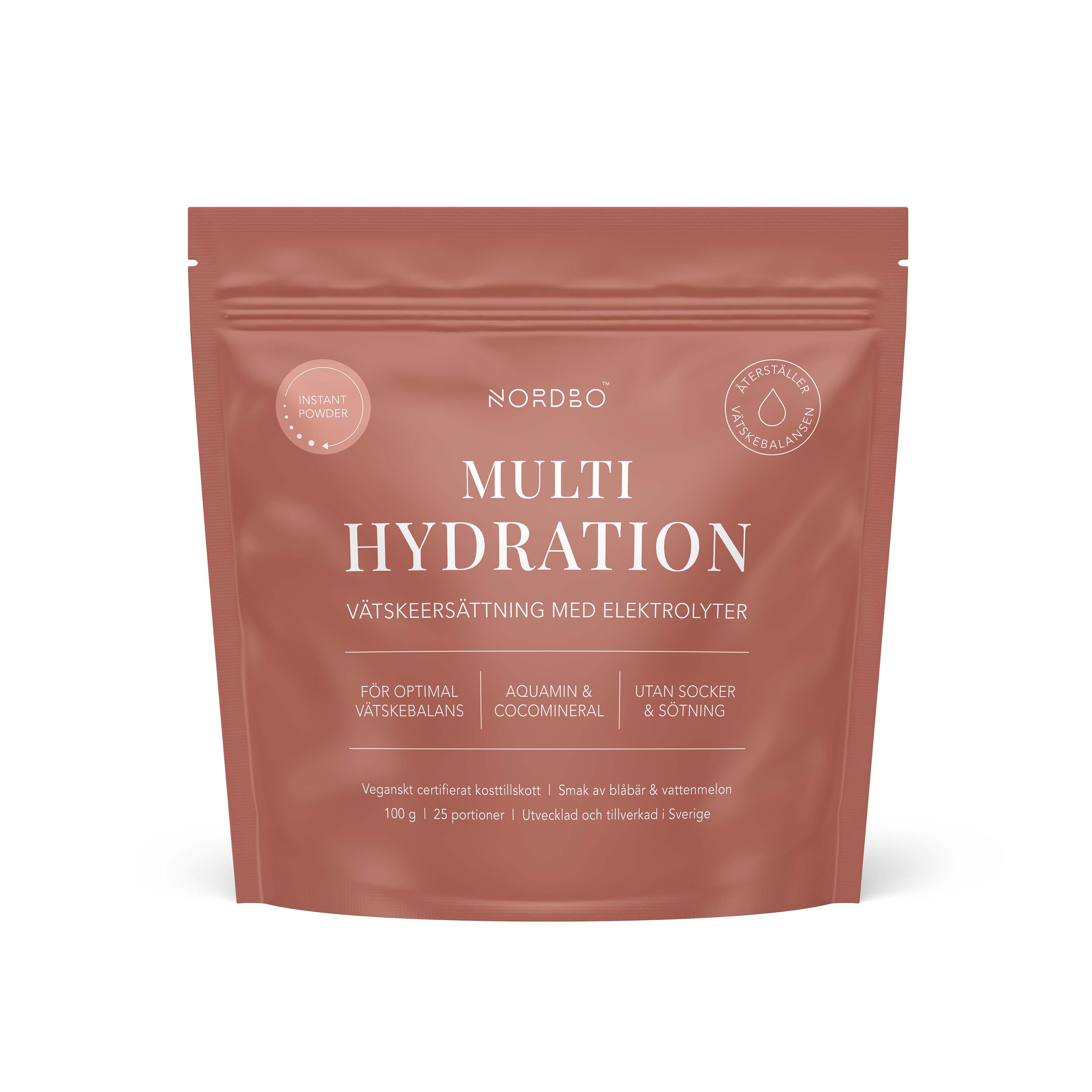 Multi Hydration Pulver 100g 25 portioner från Nordbo – pulver