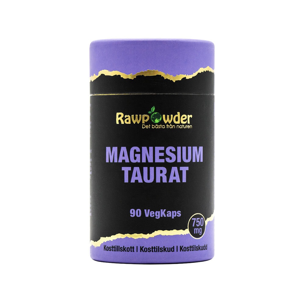 Magnesium Taurat 750mg 90 kapslar från Rawpowder – kapslar